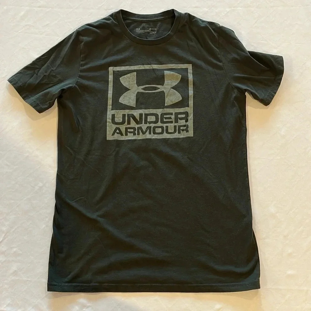 Men’s Under Armour HeatGear Training Black T Tee‎ Shirt 1320056 men’s small EUC